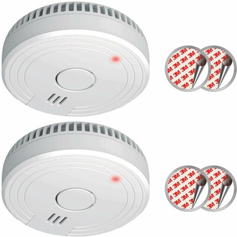 ELRO FS1805  Set di 2 Rilevatori di Fumo  Kit di Montaggio Magnetico  Batteria da 5 Anni  Conforme allo Standard Europeo EN14604  Bianco  Set da 2 Pezzi