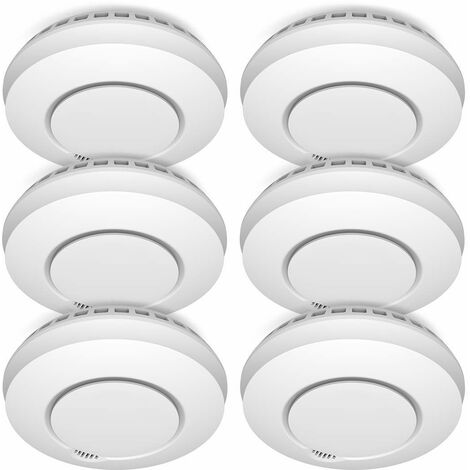 ELRO FZ5002R Connects Rilevatore di Fumo accoppiato Senza Fili-con sensore di Calore-è Conforme alla Norma Europea EN14604-6, 6 Pezzi