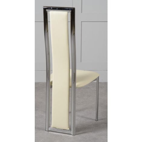 Elsa Ivory Leather Dining Chair