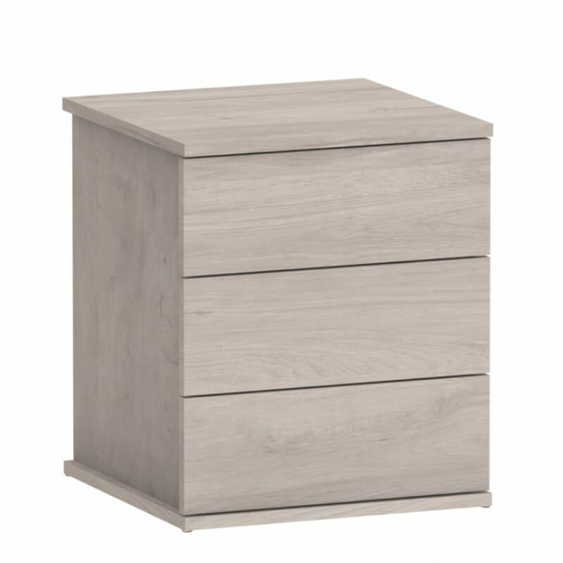 

Elsa Mesita tres cajones dormitorio infantil o matrimonio 48.5 x 41 x 40 cm color roble aurora