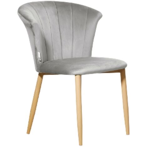 Elsa Velvet LUX Chair | Retro Design | Living Room | Dining Chair | Modern Furniture | Upholstered Padded Seating | PINK