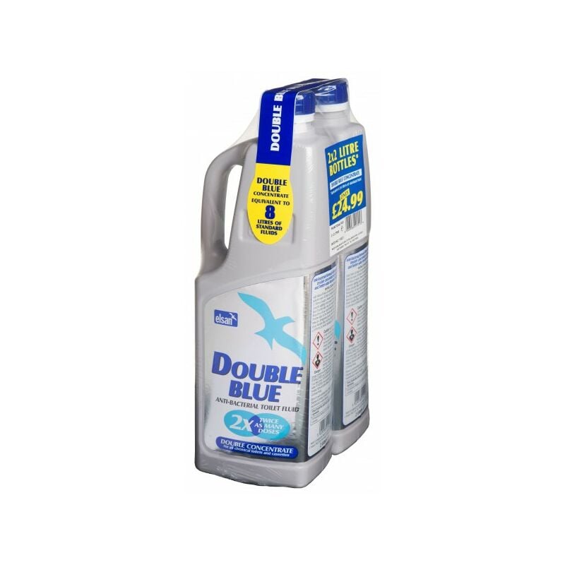Double Blue Toilet Fluid Twinpack - 2 Litre - DBLU02T - Elsan