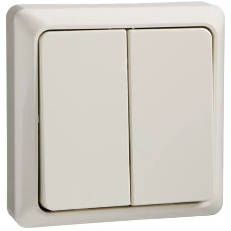Elso Doppeltaster 42V/1A Aufputz RENOVIERUNG perlweiß 506250