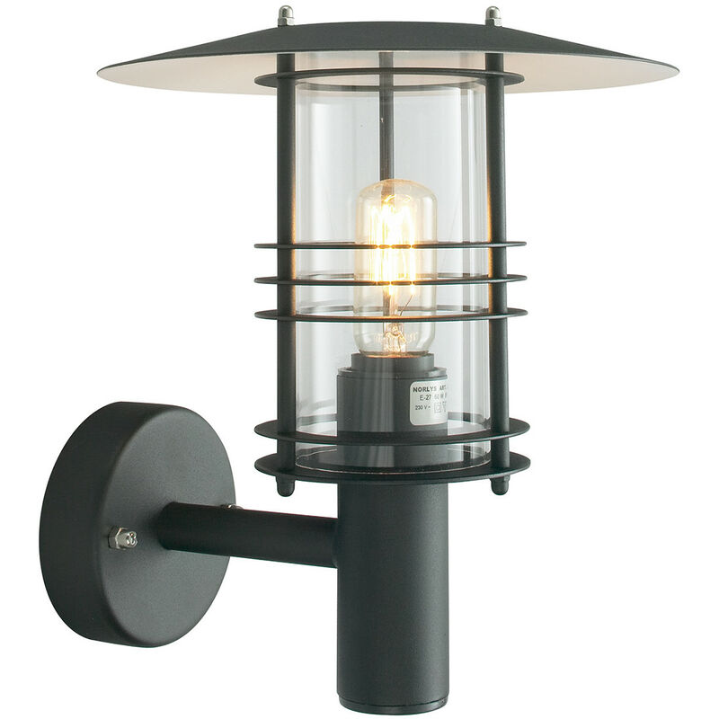 

Elstead - 1 Farolillo de pared para exterior Light Negro IP54, E27