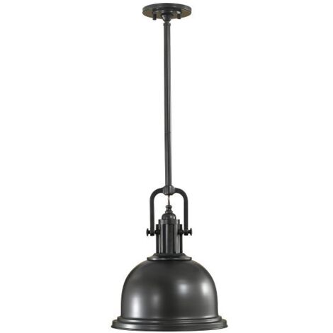 Elstead - 1 Light Dome Deckenanhänger Dark Bronze, E27