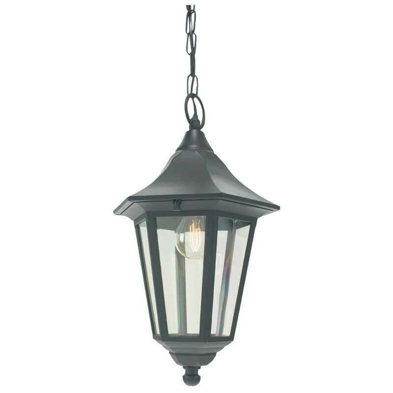 Elstead Lighting - Elstead - 1 Light Outdoor Ceiling Chain Lantern Black IP54, E27