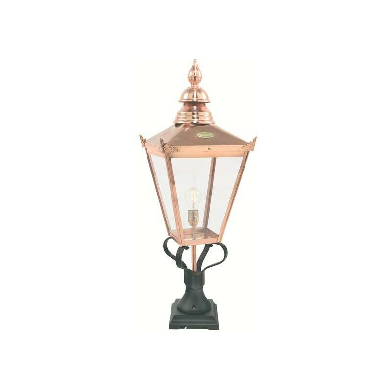 Elstead Lighting - Elstead - 1 Light Outdoor Pedestal Lantern Copper IP44, E27