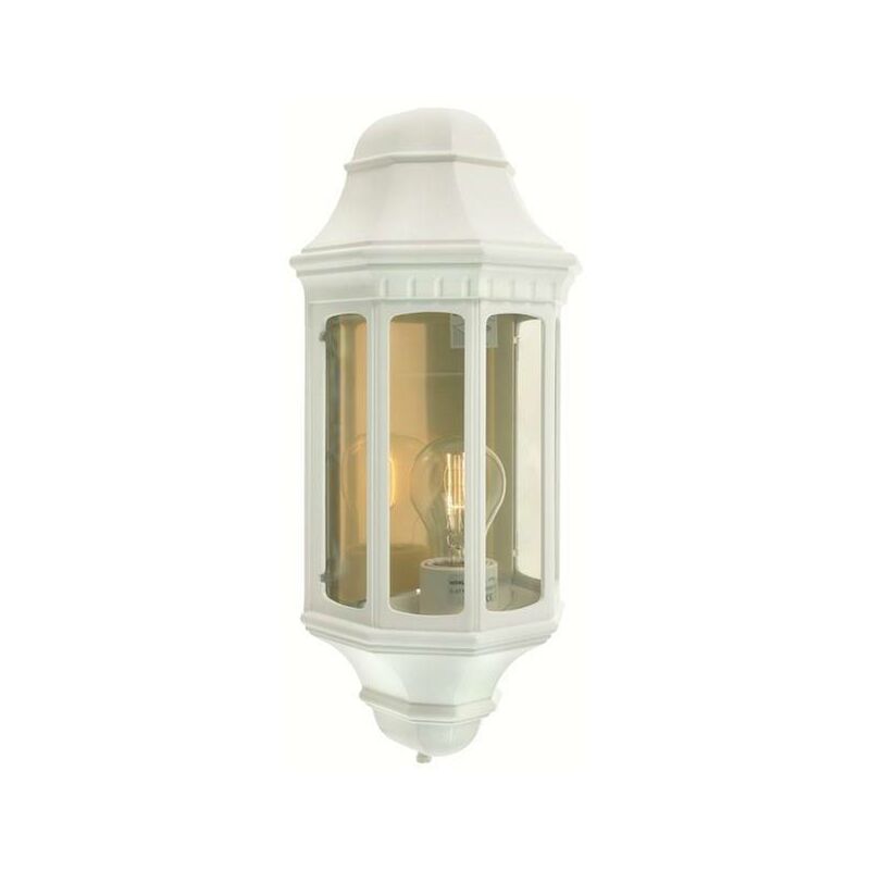 Elstead - 1 Light Outdoor Wall Lantern White IP44, E27