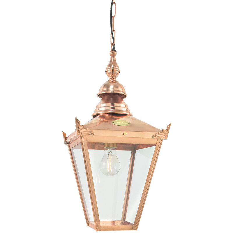 

Elstead - 1 Linterna de cadena de techo para exteriores ligera Cobre IP44, E27