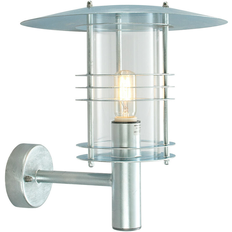 

Elstead - 1 Linterna de pared para exteriores ligera Galvanizada IP54, E27