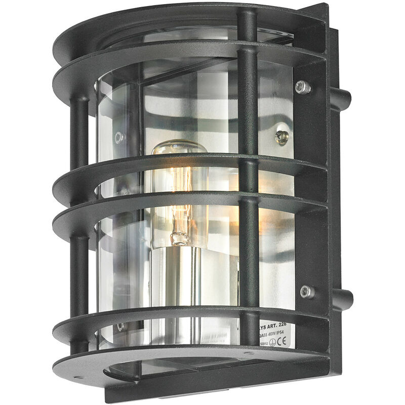 

Elstead - 1 lámpara de pared exterior negra IP55, E27