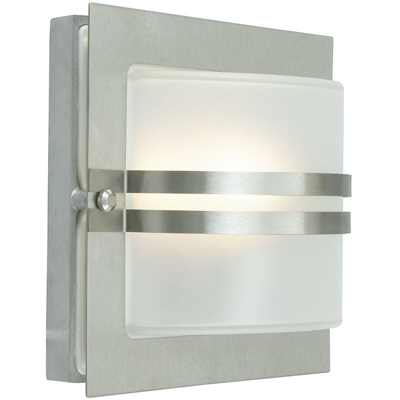 

Elstead - 1 luz de pared esmerilada para exterior de acero inoxidable IP65, E27