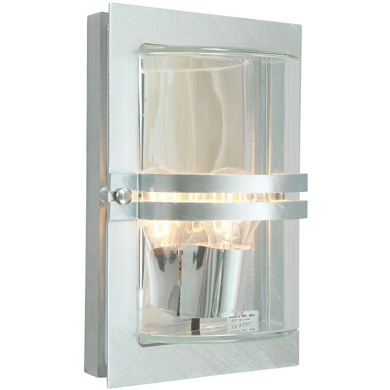 

Elstead - 1 luz de pared exterior empotrada galvanizada IP54, E27