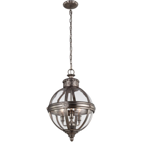 Elstead Adams - 3 Licht Deckenleuchter Pendelleuchte Antik Nickel, E14