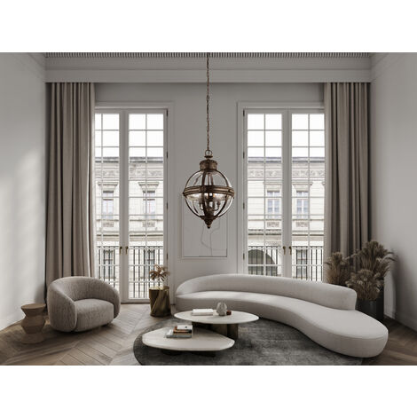 Elstead Adams - 4 Light Ceiling Chandelier Pendelleuchte British Bronze, E14