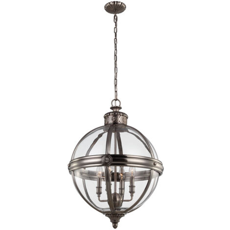 Elstead Adams - Lampadario a soffitto a 4 luci Lampadario a sospensione Nichel antico, E14
