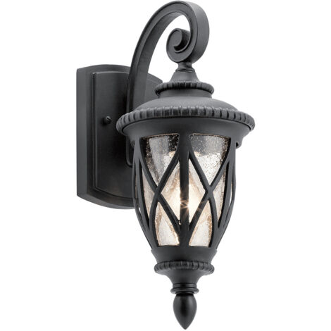 Elstead Admirals Cove Lanterna da parete per esterni a 1 luce, nero strutturato, IP44, E27