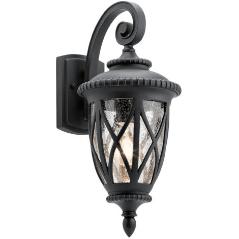 Elstead Admirals Cove Outdoor 1 Lichtwandlaterne, strukturiertes Schwarz, IP44, E27