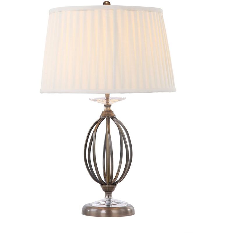 Lampada Da Scrivania Classica Aegean Acciaio Ottone Anticato 1 Luce E27