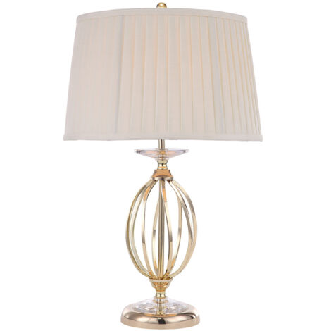 Elstead Aegean - Lampada da tavolo a 1 luce in ottone lucido, attacco E27
