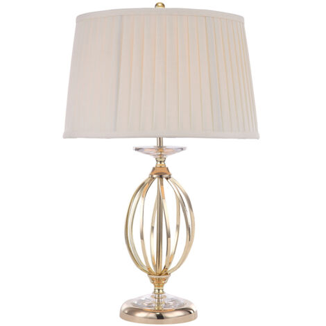 Elstead Aegean - Lampe de table 1 lumière en laiton poli, E27