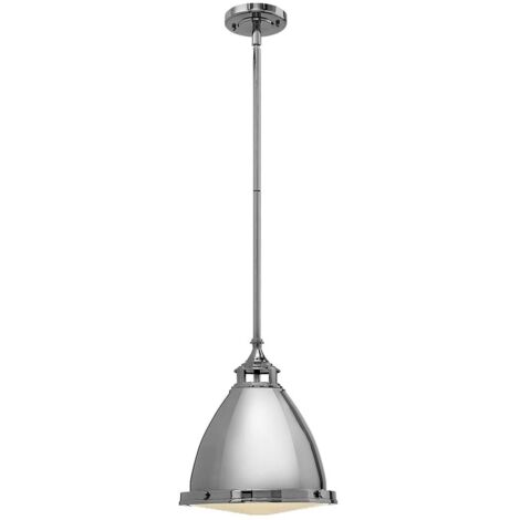 Elstead Amelia - 1 Light Medium Dome Deckenanhänger aus poliertem Nickel, E27