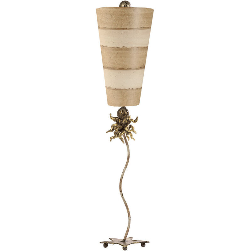 Anemone - Lampada da tavolo 1 luce crema, marrone chiaro, E27 - Elstead