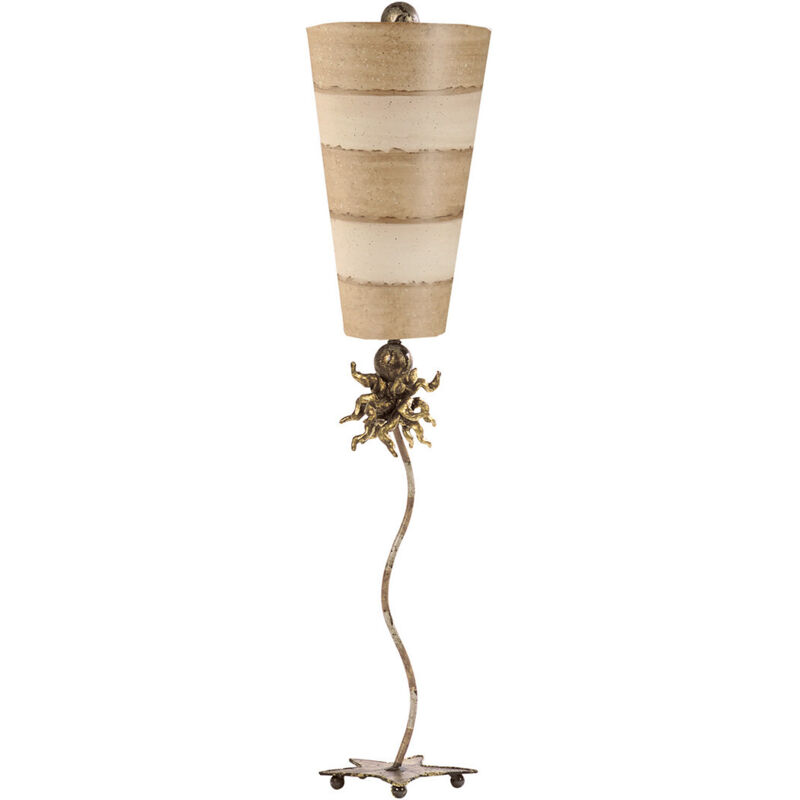 Anemone - Lampada da tavolo 1 luce crema, marrone chiaro, E27 - Elstead