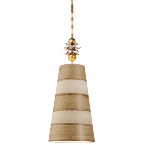 Elstead Anemone - Sospensione a soffitto a cupola a 1 luce Taupe, Crema, E27