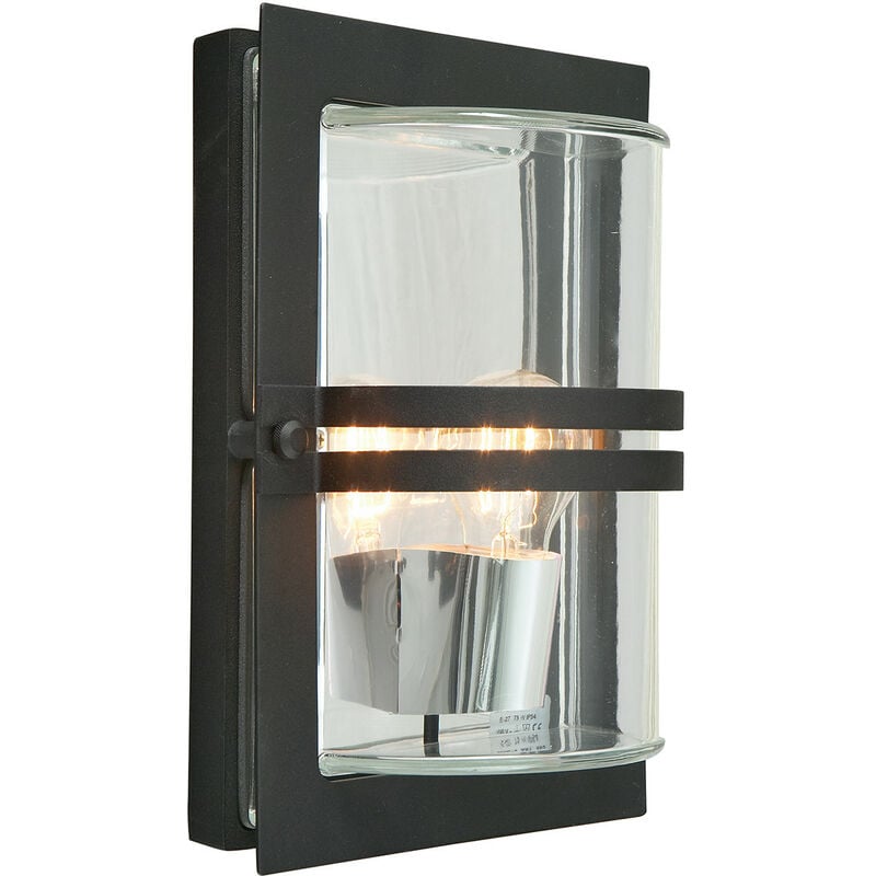 

Elstead - Aplique de empotrar de exterior 1 luz Negro IP54, E27