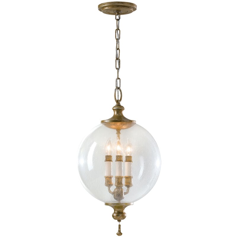 Lampadario Contemporaneo Argento Acciaio Foglia Argento Vetro 3 Luci E14