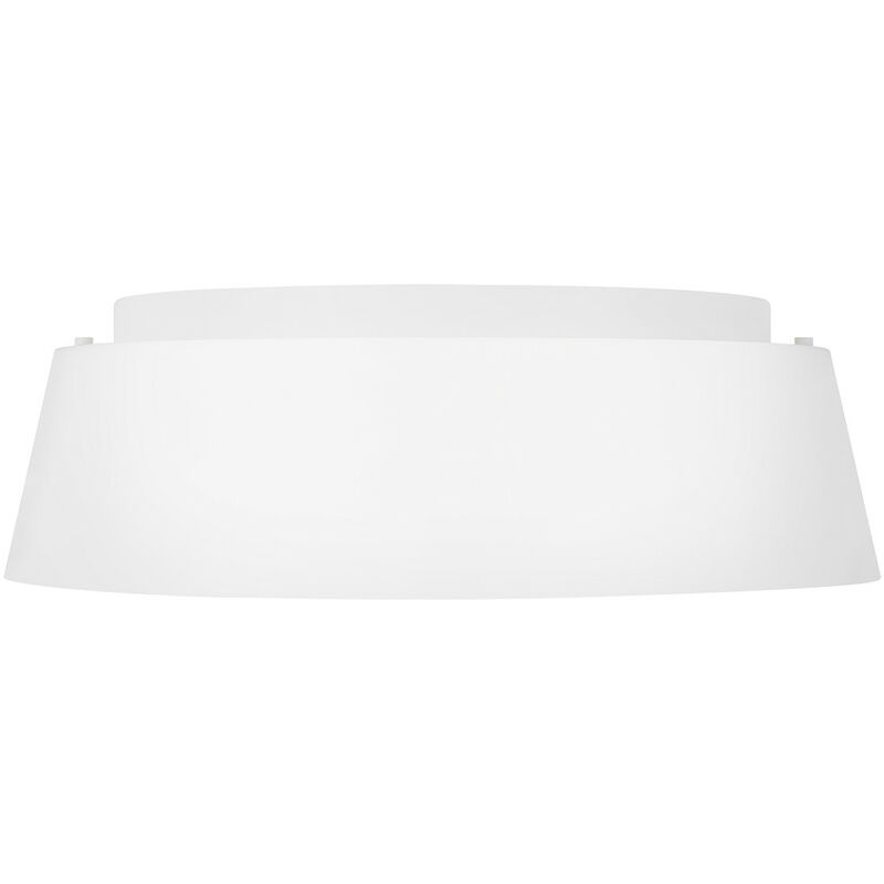 Elstead Asher 3 Light Flush Ceiling Light, Matt White, E14