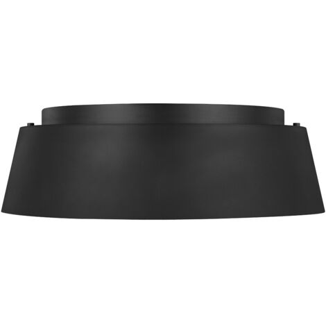 Elstead Asher 3 Light Flush Deckenleuchte, Midnight Black, E14