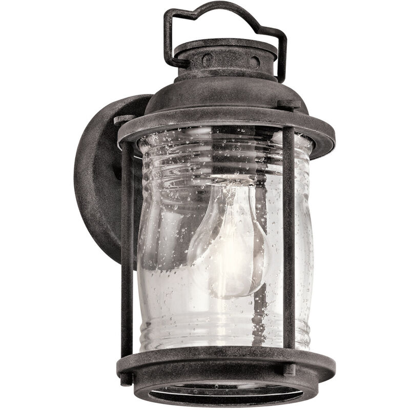 Elstead Ashland Bay 1 Ljus Liten Utomhusvägglykta Zink IP44, E27