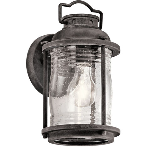 Elstead Ashland Bay - Lanterna da parete per esterno piccola 1 luce Zinco IP44, E27
