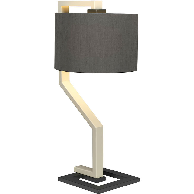 

Elstead Axios - Lámpara de mesa con pantalla cilíndrica gris