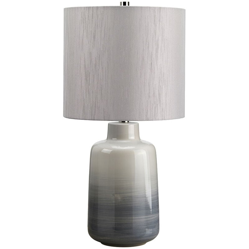 Bacari - 1 Light Small Table Lamp Grey, Blue, E27 - Elstead