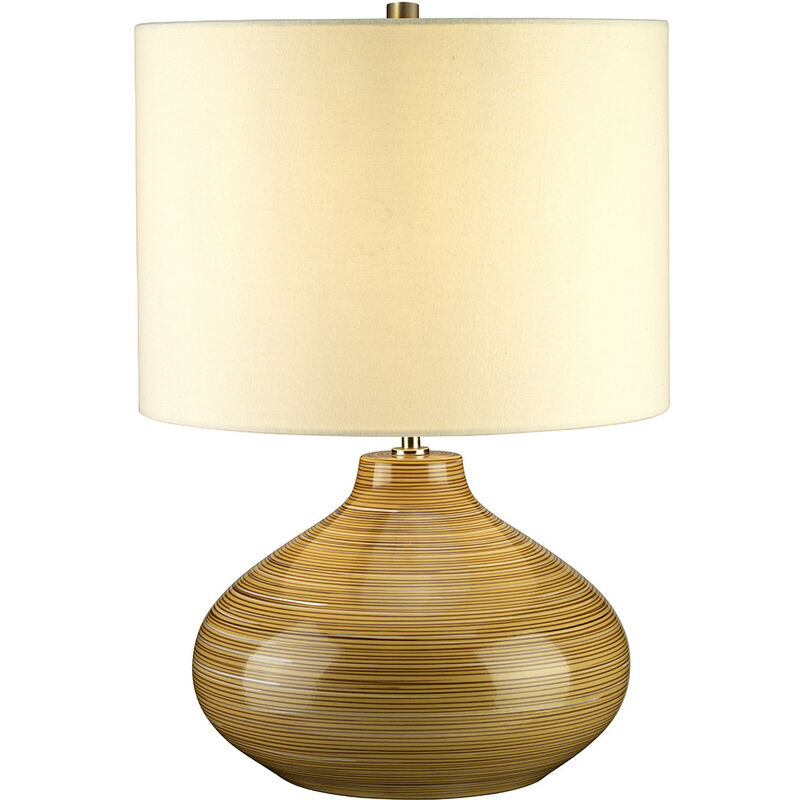 Bailey - 1 Light Table Lamp Wood Effect, E27 - Elstead