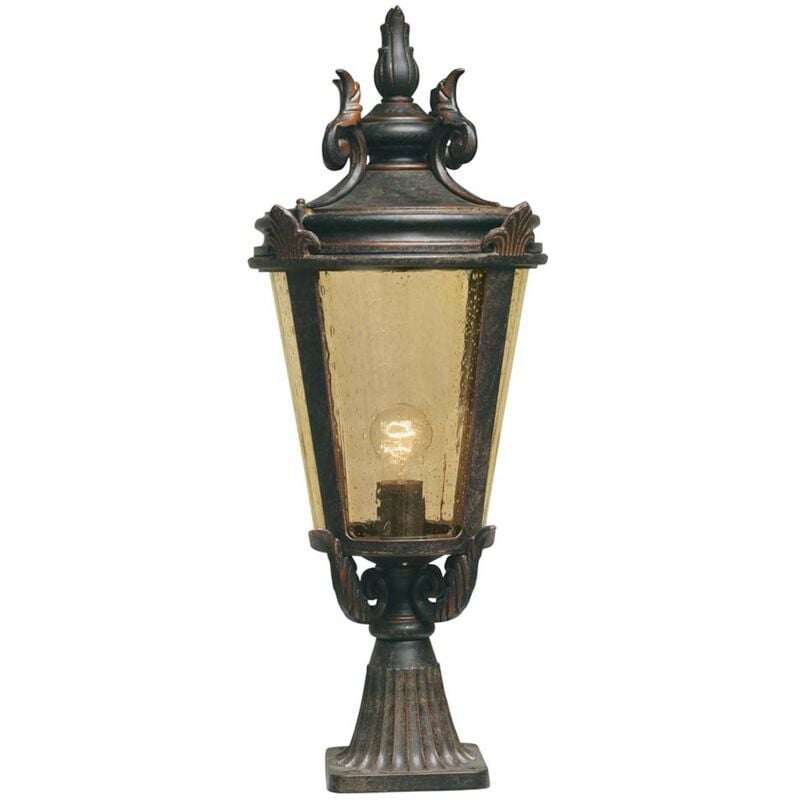 Luce di percorso luce da esterno piedistallo luce h 68 cm bronzo lampada da giardino in acciaio