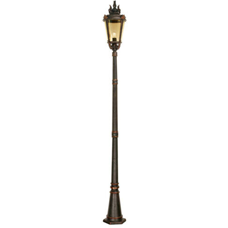 Elstead Baltimore - 1 leichte große Außenlampe Pfosten verwitterte Bronze IP44, E27