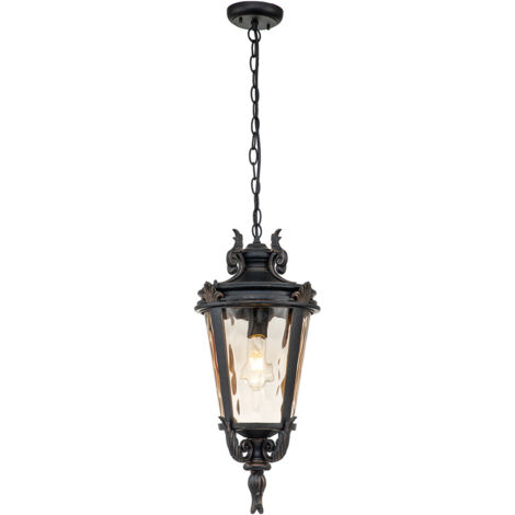 Elstead Baltimore - Lanterna a catena da soffitto grande 1 luce bronzo stagionato, E27