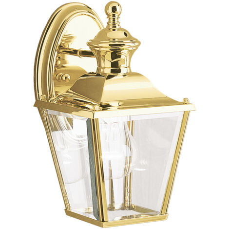 Elstead Bay Shore - Lanterna da Parete 1 Luce Piccola da Esterno Ottone Lucido IP44, E27