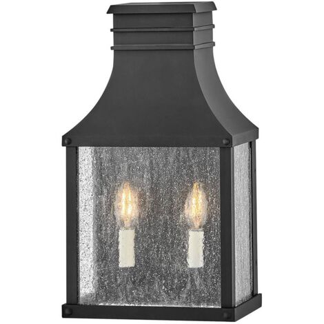 Elstead Beacon Hill Lanterne Murale Demi-Extérieure 2 Lumières Museum Noir IP44