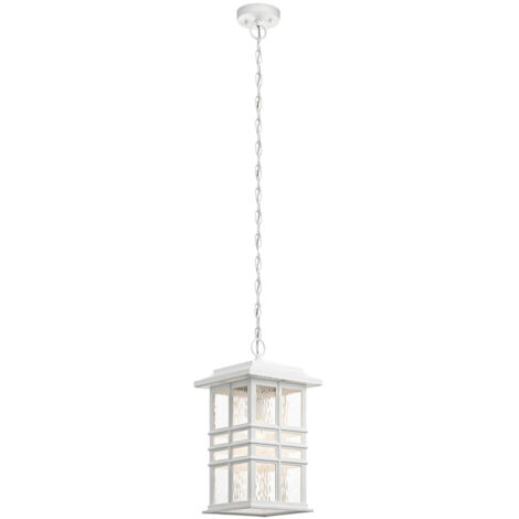 Elstead Beacon Square Outdoor 1 Lichtkette Laterne, Weiß, IP44, E27