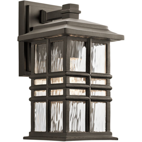 Elstead Beacon Square Outdoor 1 Lichtwandlaterne, alte Bronze, IP44, E27