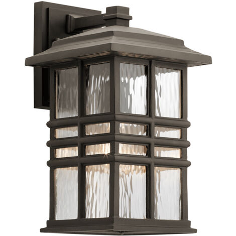 Elstead Beacon Square Outdoor 1 Lichtwandlaterne, alte Bronze, IP44, E27