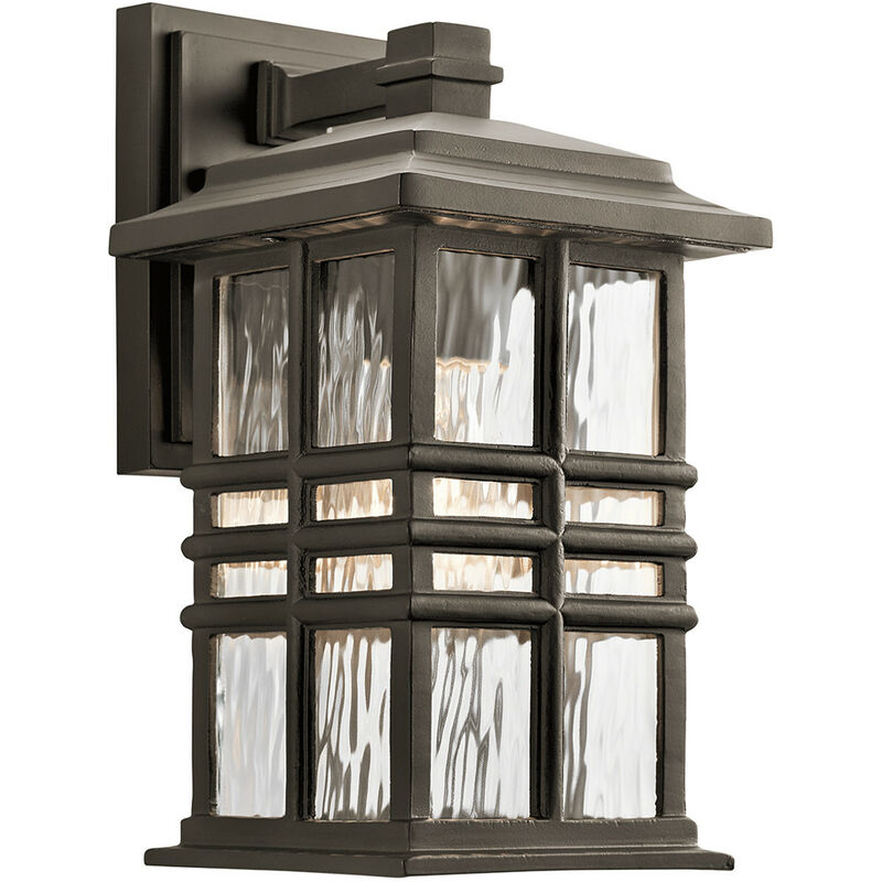 Elstead Beacon Square Outdoor 1 Light Wall Lantern, Olde Bronze, IP44, E27