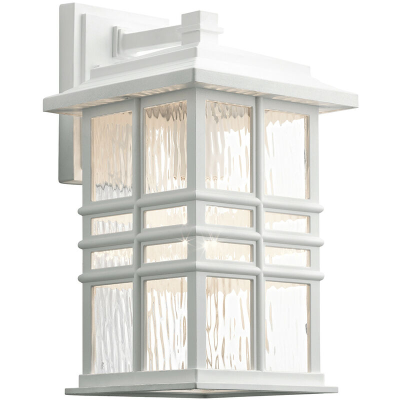 Elstead Beacon Square Outdoor 1 Light Wall Lantern, White, IP44, E27