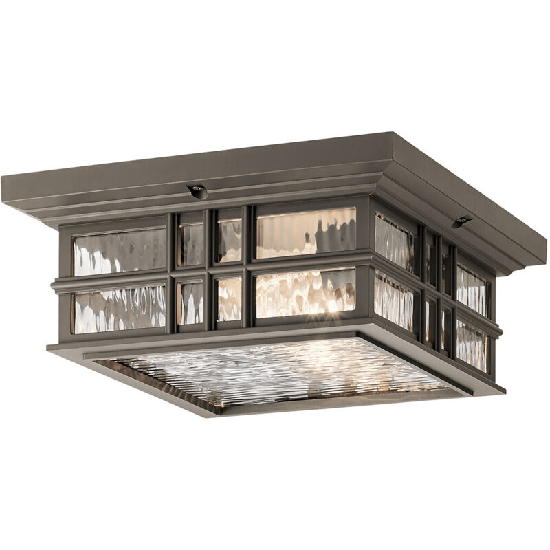 Beacon Square Outdoor 2 Leichte Unterputzmontage, Alte Bronze, Ip44, E27 - Elstead