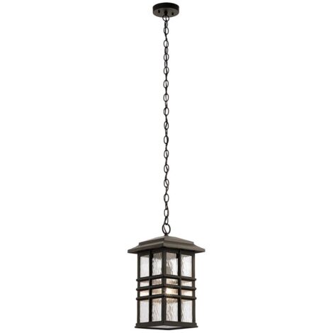 Elstead Beacon Square Outdoor Lanterne à chaîne à 1 lumière, bronze antique, IP44, E27